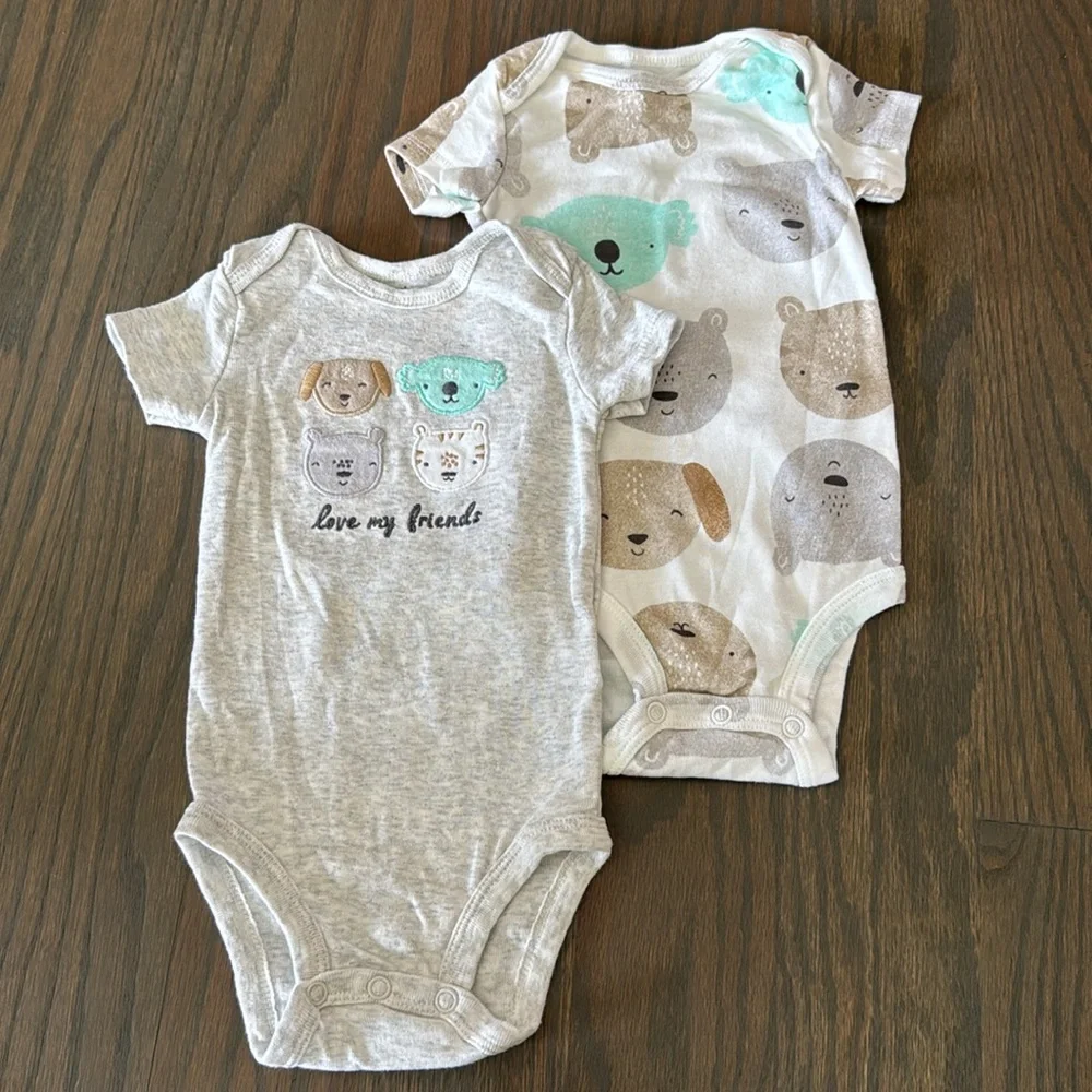 Carter’s 3-Piece Baby Animal Bodysuit & Pants Set 6M